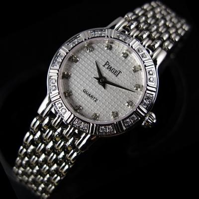 瑞士伯爵Piaget手表 满天星外壳镶钻奢华316精钢钻石刻度两针精简女表 女士手表