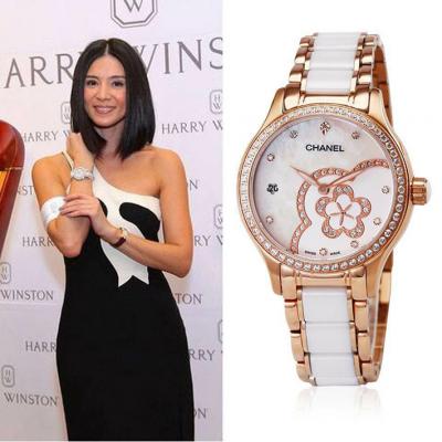香奈儿chanel 女士自动机械高端腕表 18K玫瑰金 高科技精密陶瓷腕表