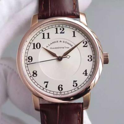 瑞士名表朗格(A. Lange & Söhne)萨克森系列 18K玫瑰金 男士手动上链机械表手表 高端男士腕表