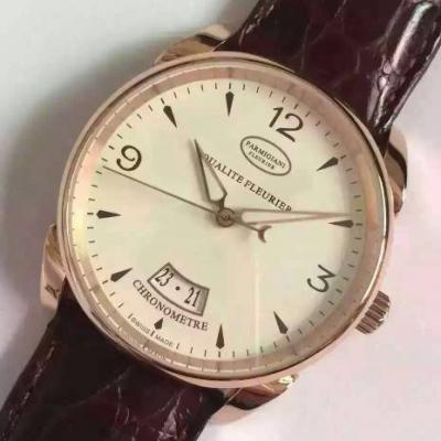 帕玛强尼(Parmigiani Fleurier) 18K玫瑰金 男士自动机械表手表  （送鳄鱼皮表带）高端腕表
