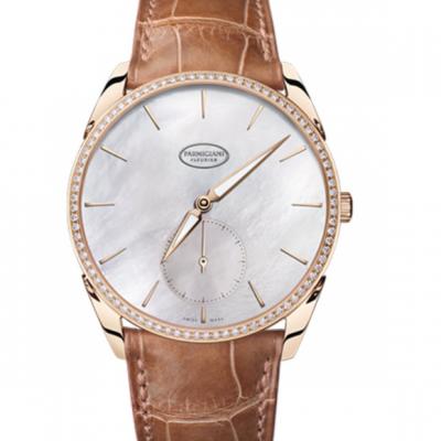 帕玛强尼(Parmigiani Fleurier)Tonda 1950SET系列PFC267-1063300 18K玫瑰金 贝壳纹盘 镶钻 男士自动机械表手表