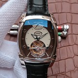帕玛强尼(Parmigiani Fleurier)KALPA系列 真陀飞轮腕表 白钢棕盘 男士手动机械表手表