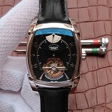 帕玛强尼(Parmigiani Fleurier)KALPA系列 真陀飞轮腕表 白钢黑盘 男士手动机械表手表
