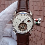 帕玛强尼(Parmigiani Fleurier)Tonda 1950系列真陀飞轮新款日月星辰 24小时显示 白盘 男士手动机械表手表