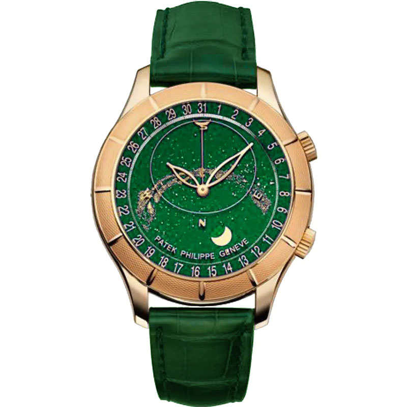 高仿百达翡丽星空手表能买吗 tz厂手表百达翡丽星空5106R 玫瑰金 绿盘