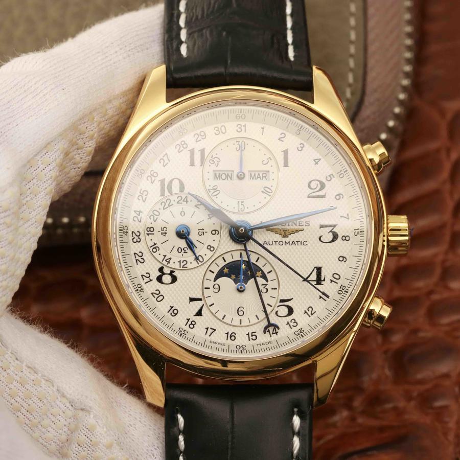 浪琴名匠月相哪家复刻手表的好 3m厂浪琴八针月相全金 42毫米