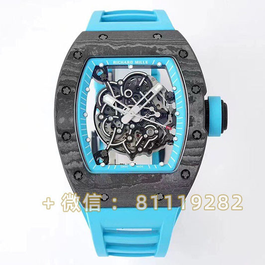 1比1复刻理查德米勒手表 zf RM055 蓝色橡胶表带
