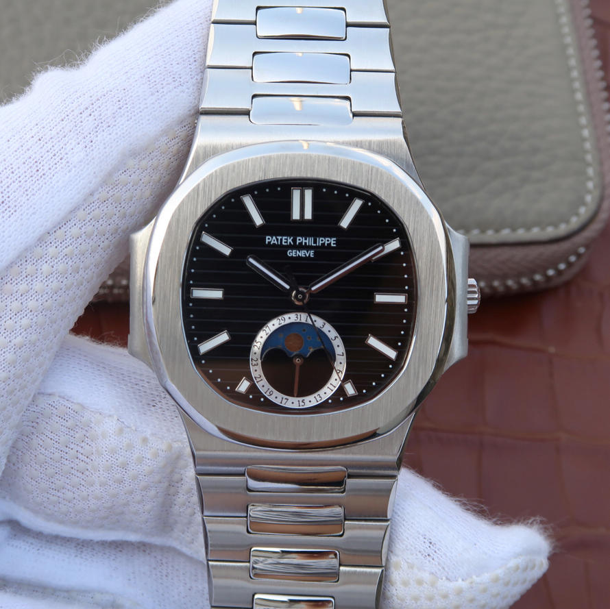 哪里有百达翡丽复刻手表表 百达翡丽运动系列鹦鹉螺月相腕表